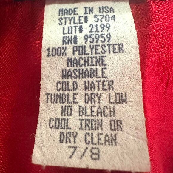 VTG 90s MARK FARREL Red Jacquard Brocade Cropped‎ Blazer Jacket Womens 7/8 Retro - Picture 4 of 5